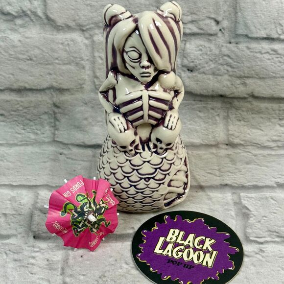 Black Lagoon Halloween Pop Up Griselda Zombie Mermaid Tiki Mug Tiki Farm +extras - Picture 1 of 8